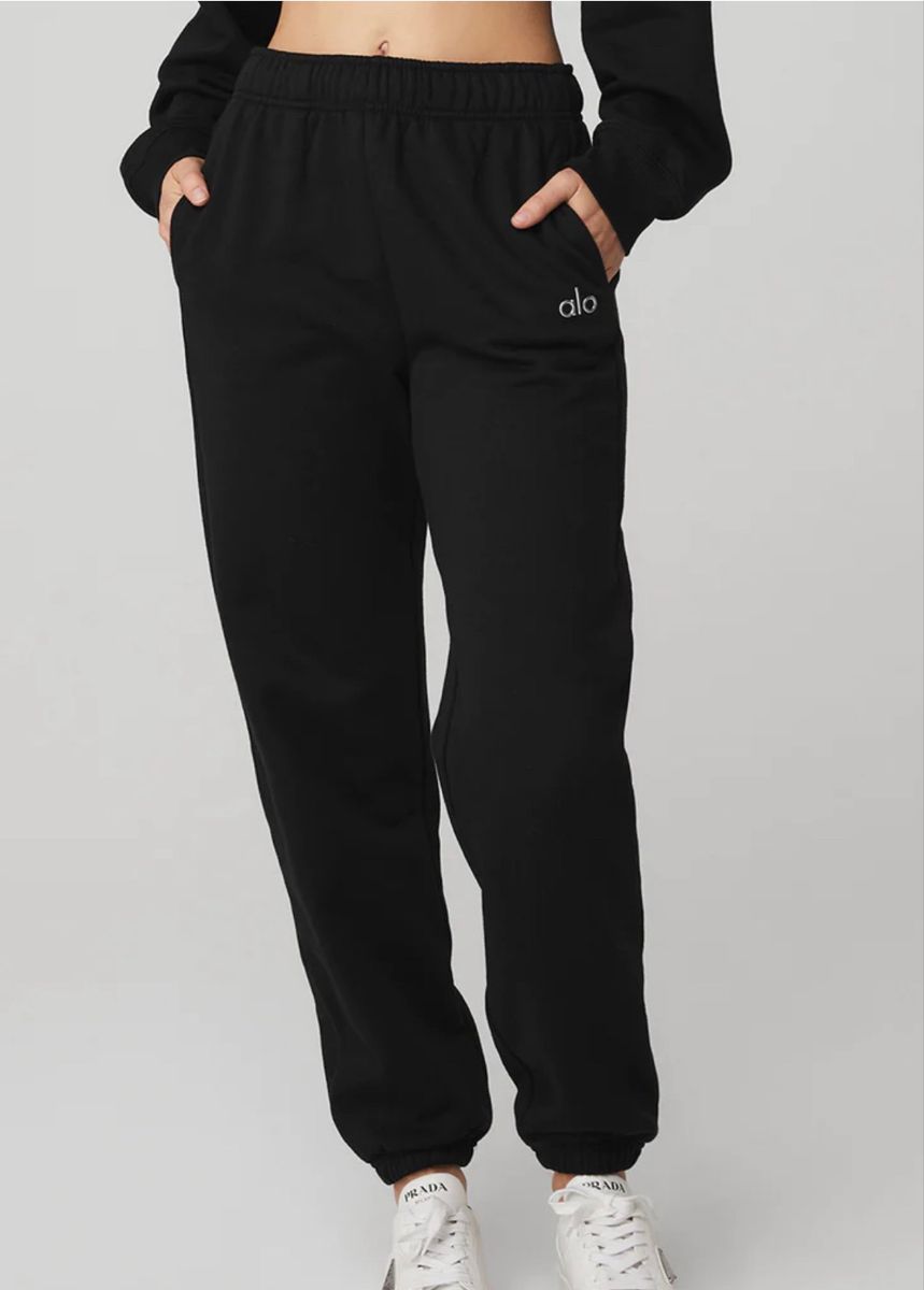 Alo Sweatpants Noir UNISEXE/ Pour femmes et Hommes