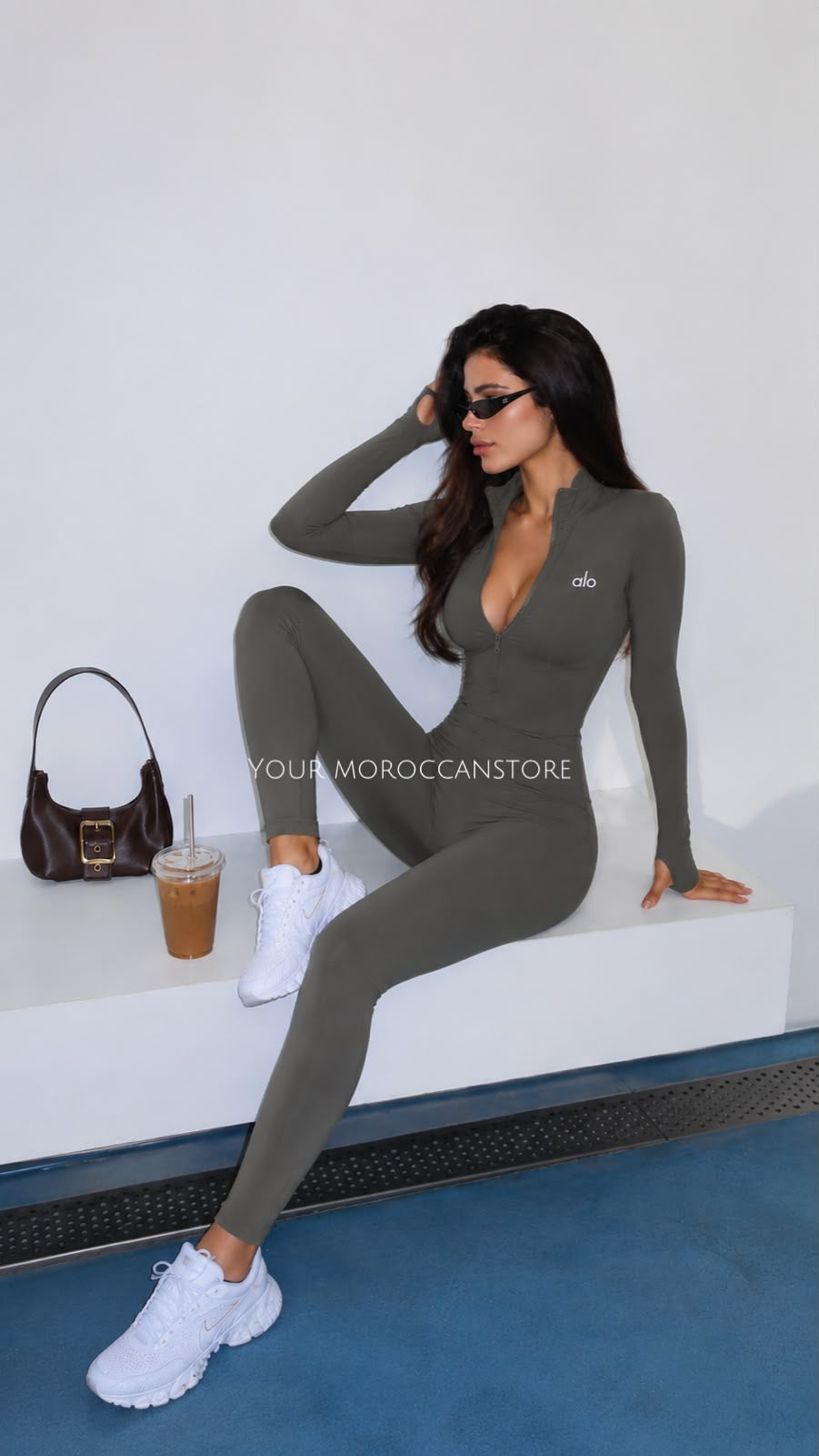 Jumpsuit Alo vert gendarme