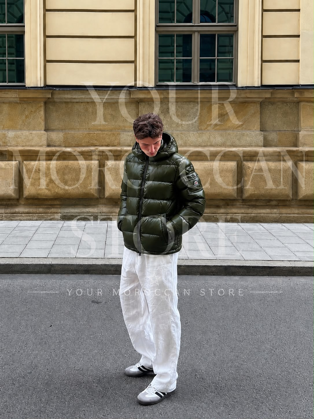 Doudoune Moncler Vert Olive pour HOMMES