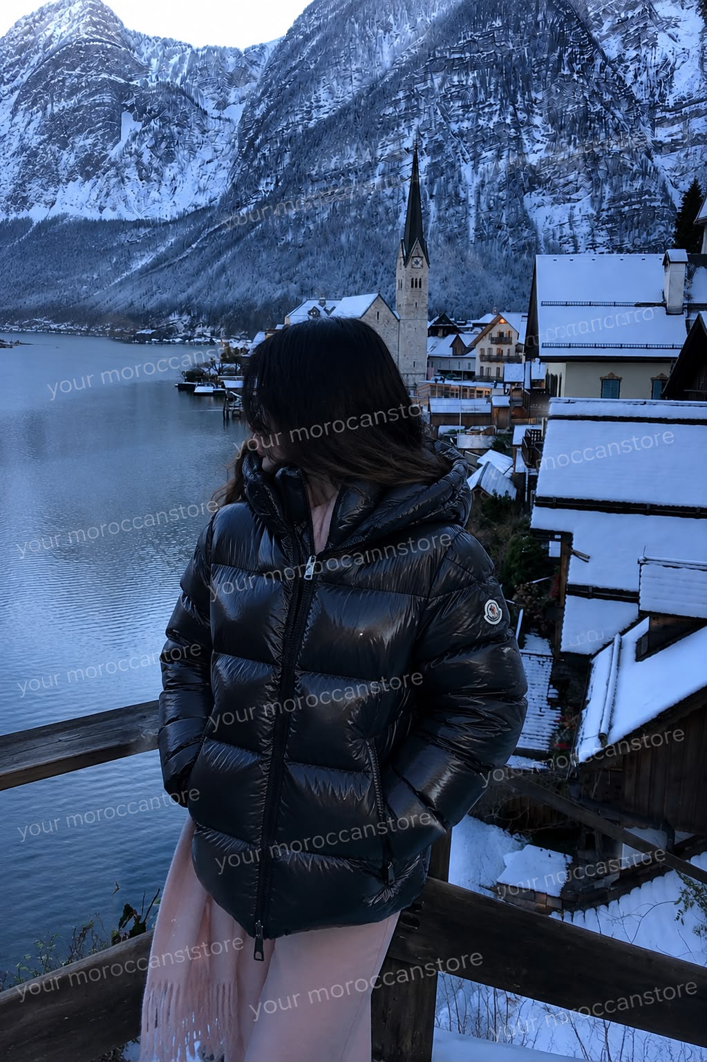 Doudoune Moncler Noire Hommes+Femmes