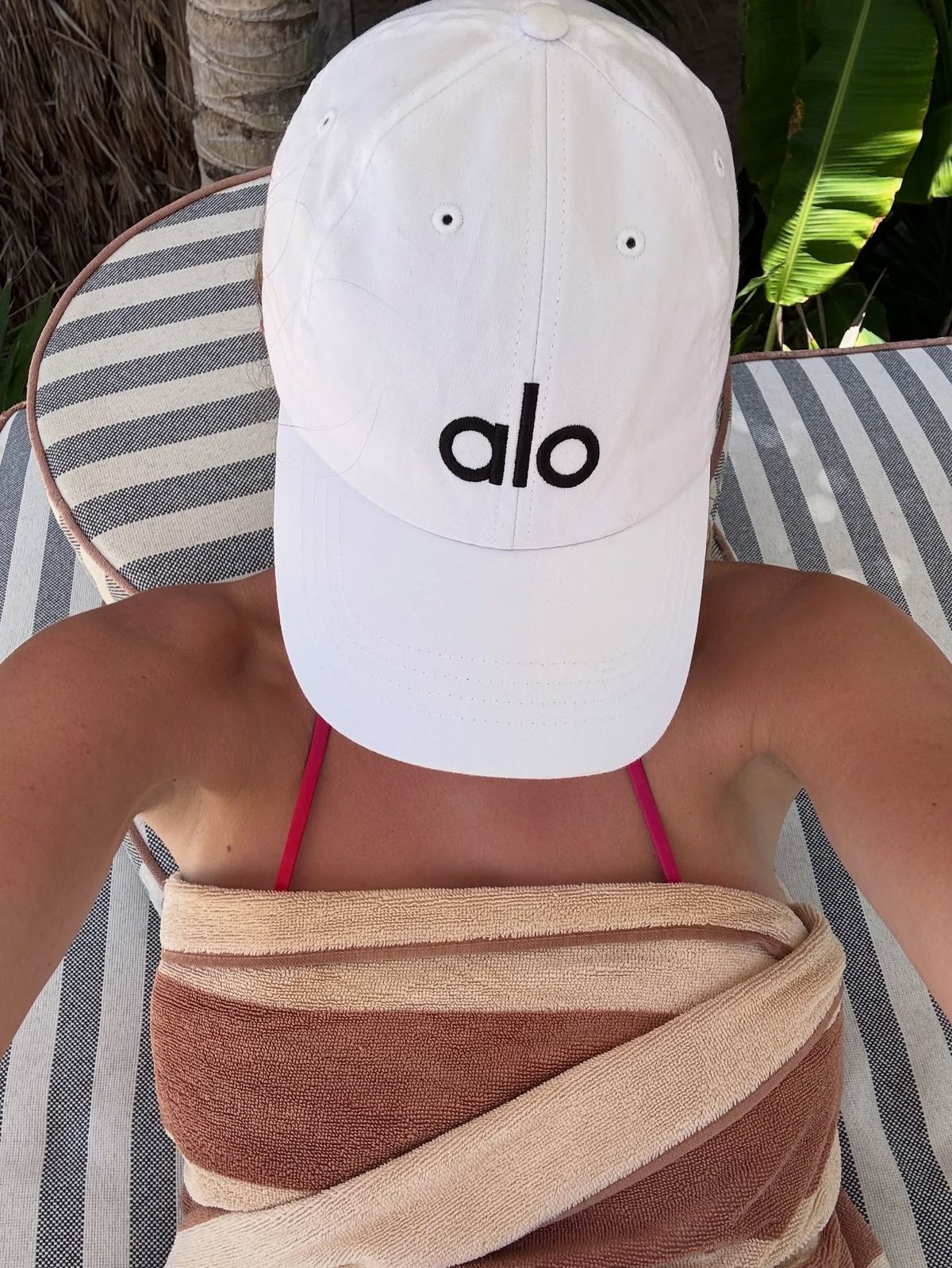 Alo Casquette Blanche logo noir -Unisexe