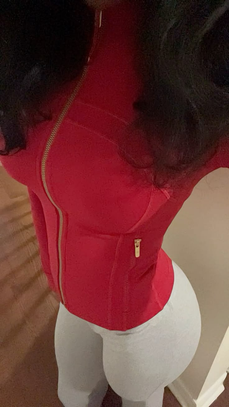 Lululemon Define Jacket rouge gold zipper