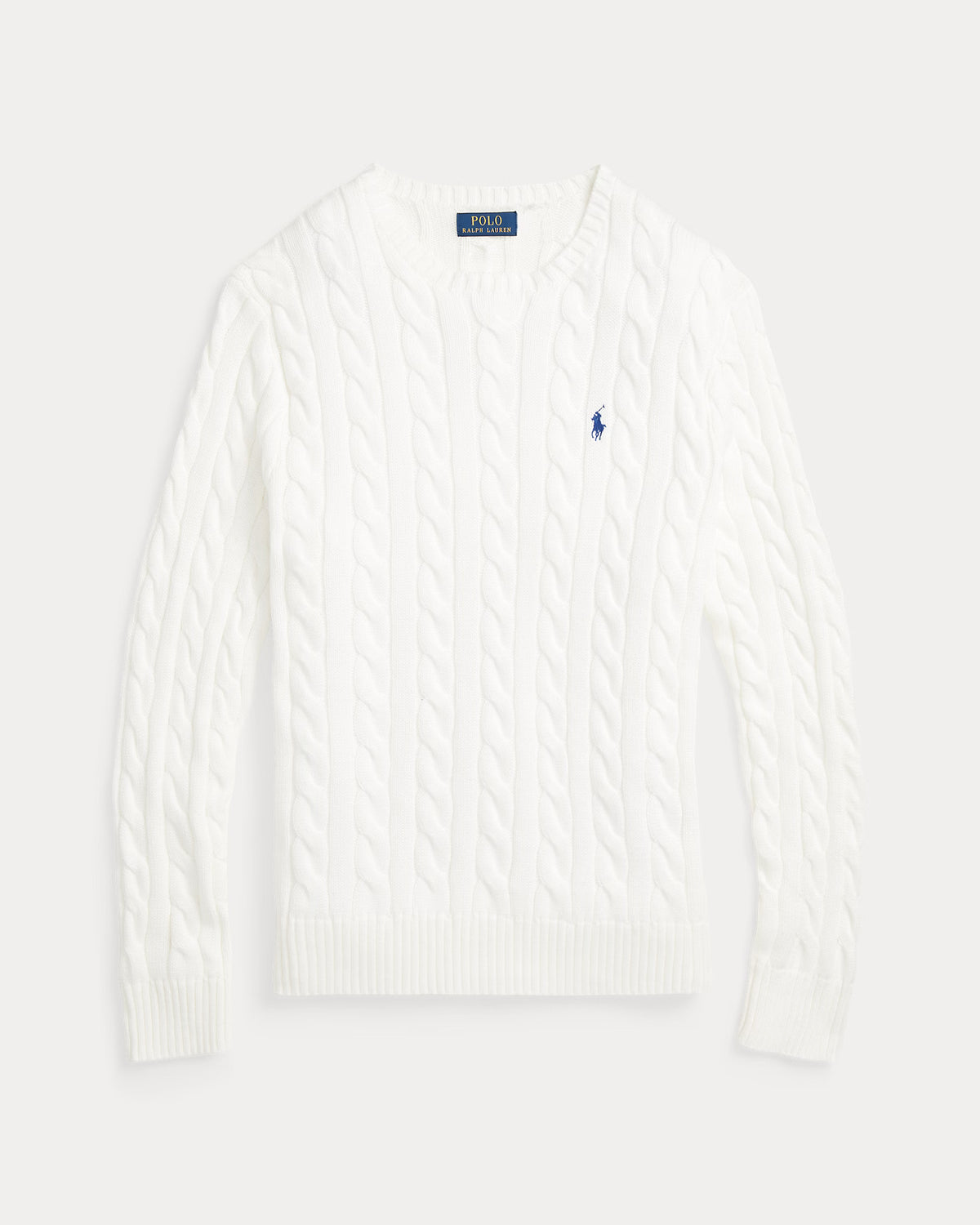 Pull en coton torsadé Polo Ralph Lauren en blanc/ HOMMES