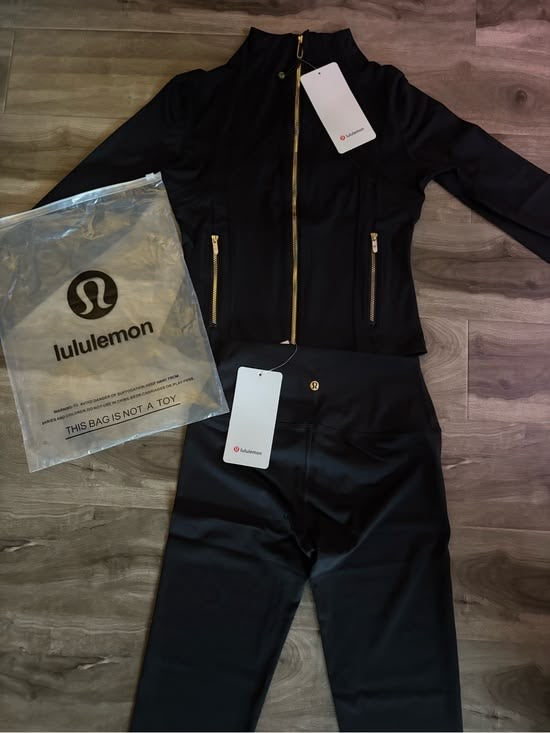 Set define jacket noir gold zipper     ( define + padef)