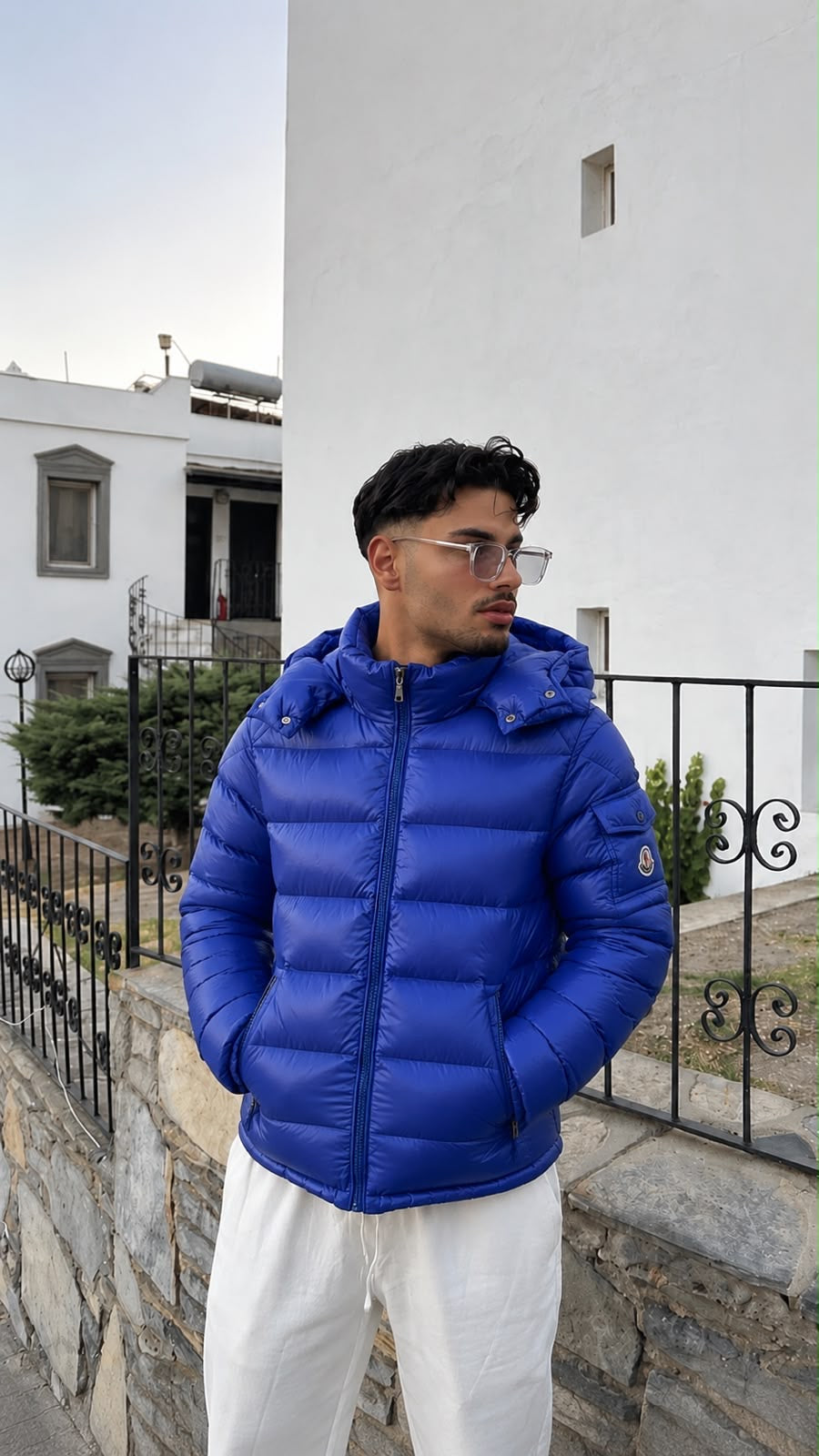 Puffer moncler bleu roi