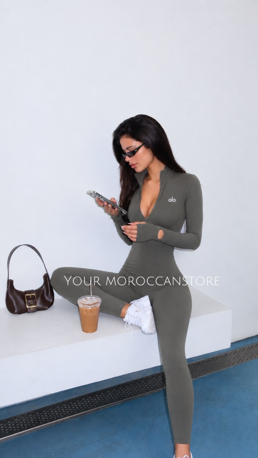Jumpsuit Alo vert gendarme