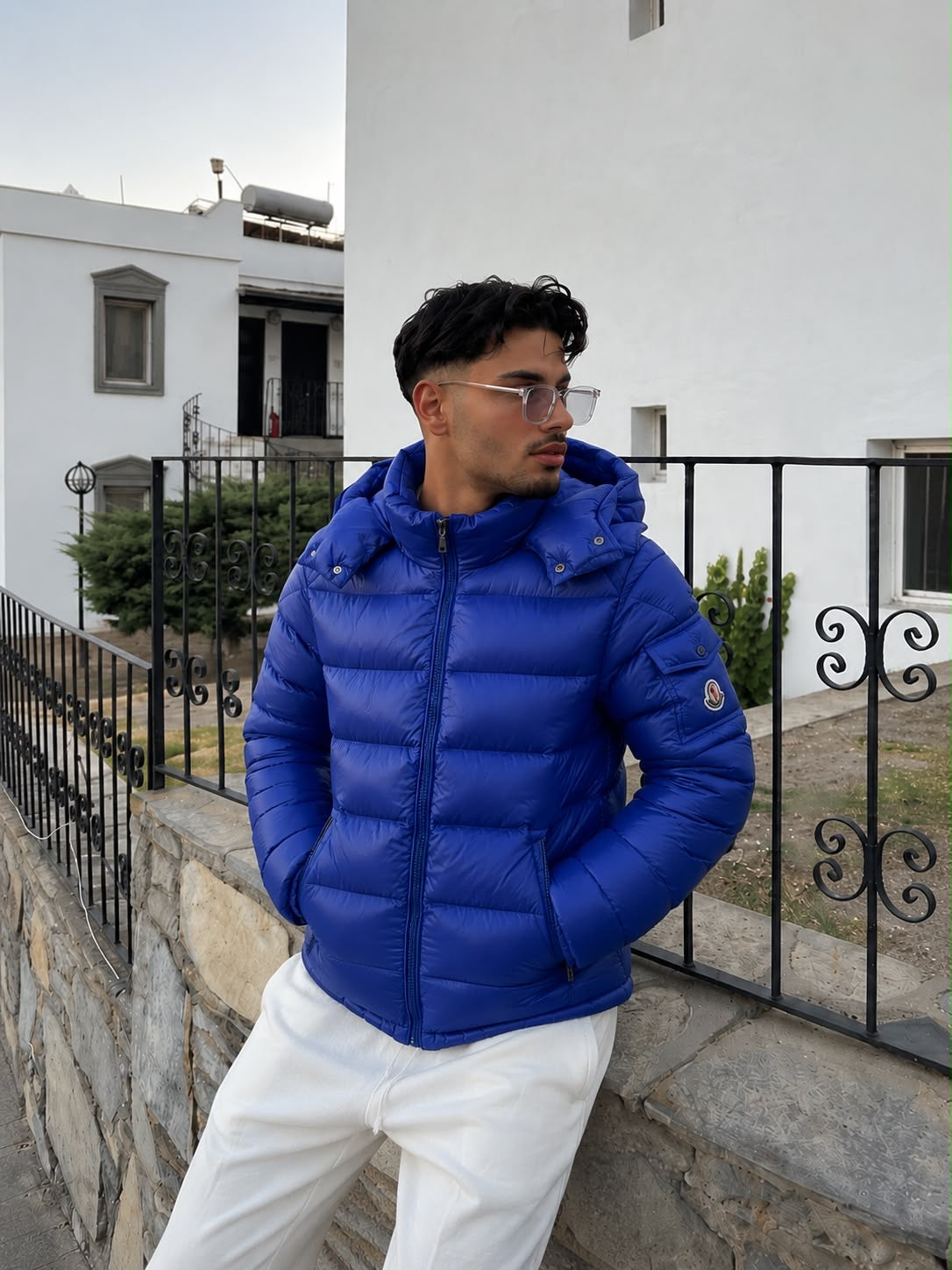 Puffer moncler bleu roi