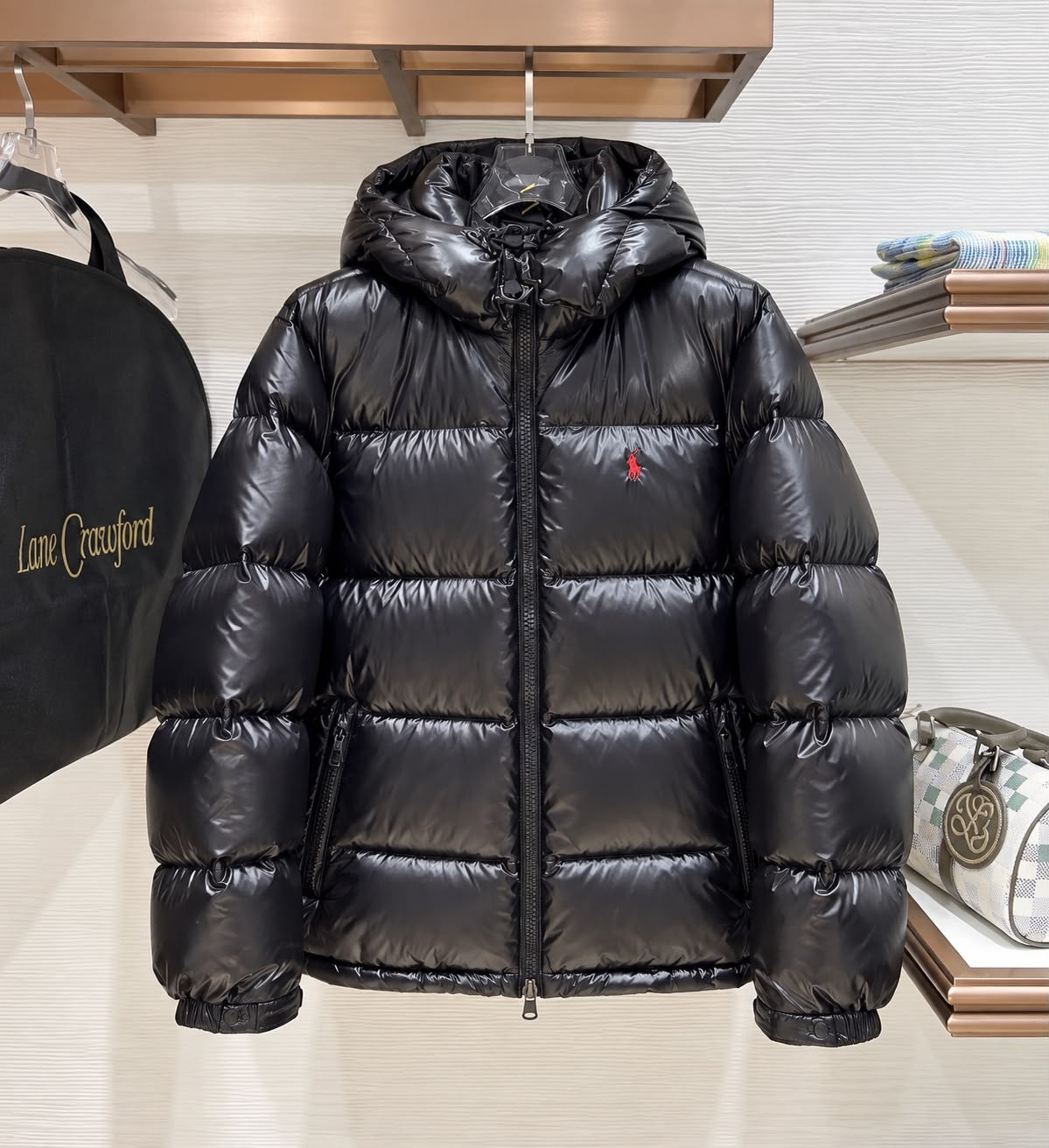 Puffer Ralph Lauren noir brillant
