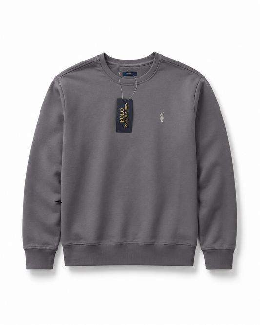 Sweat-shirt gris polo Ralph Lauren logo gris clair