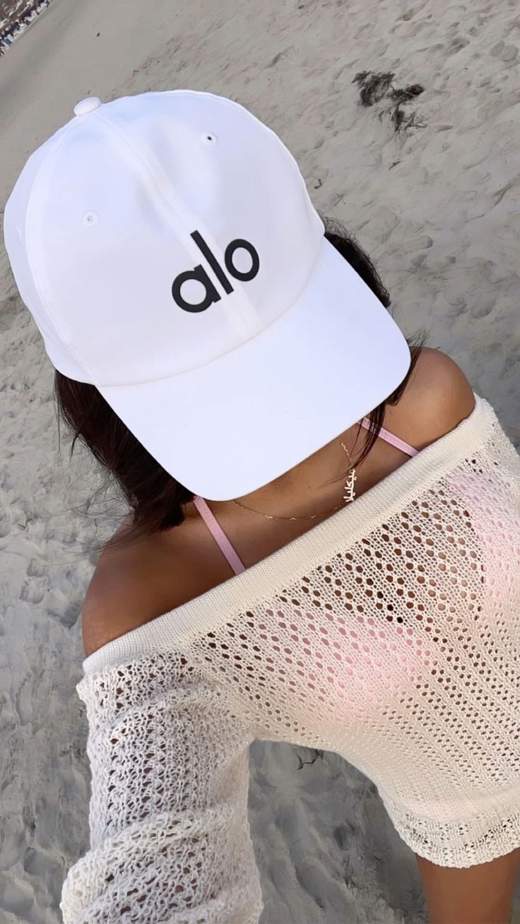 Alo Casquette Blanche logo noir -Unisexe