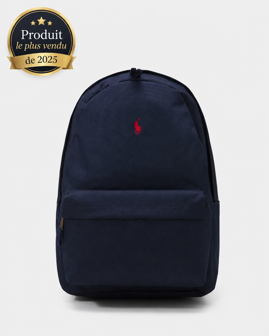 Cartable Ralph Lauren Bleu Marin logo rouge Multi-fonctions