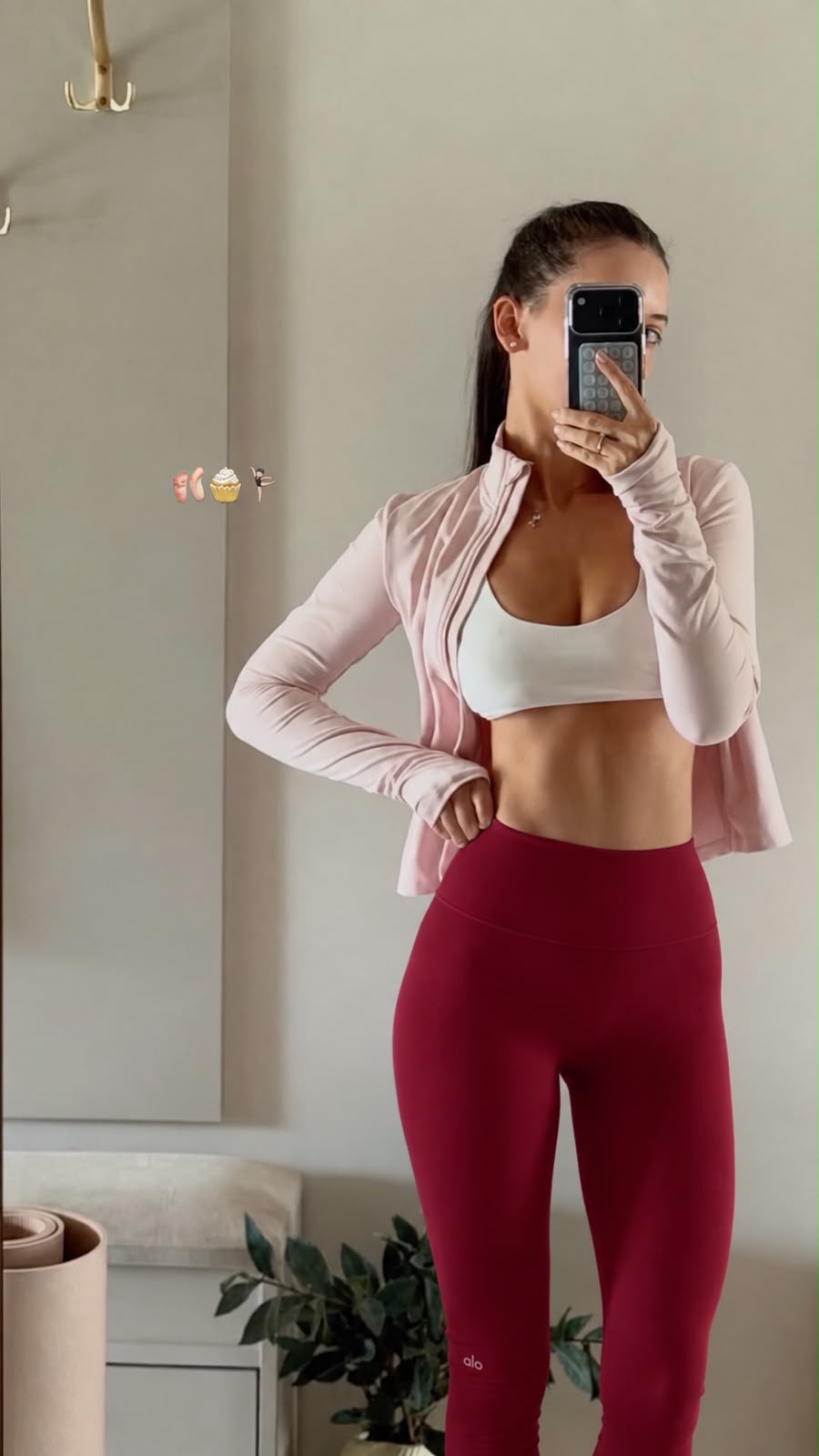 Leggings Alo en bordeaux
